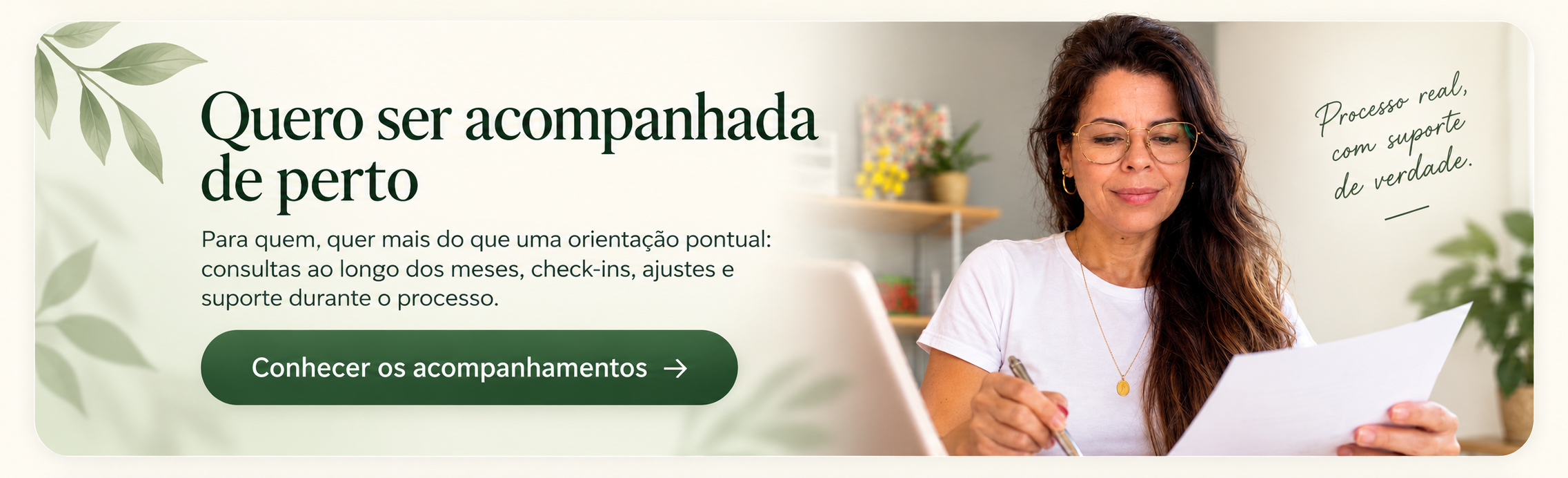 Quero ser acompanhada de perto - Acompanhamento Nutricional com Tiane Brites
