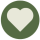 coração verde claro