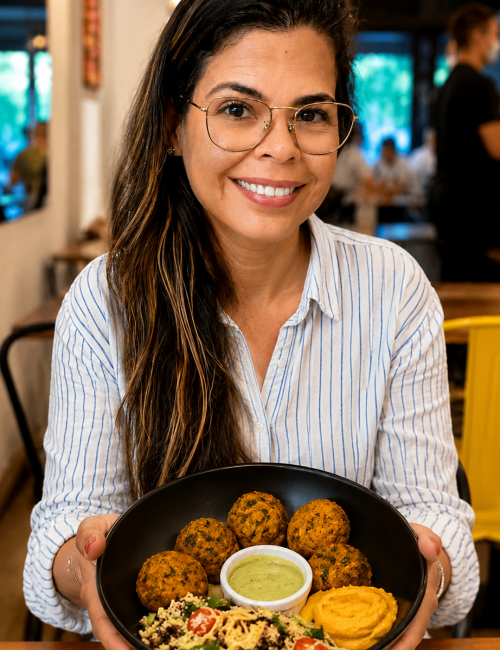 Nutricionista Tiane Brites, criadora da planilha Proteína Vegetariana na Prática